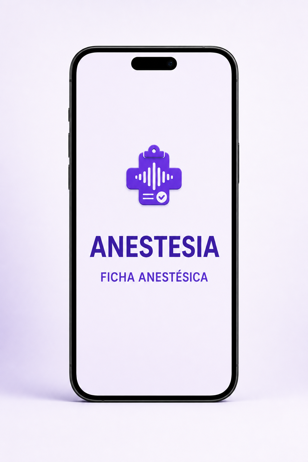 ProntoVoz Anestesia em um iPhone